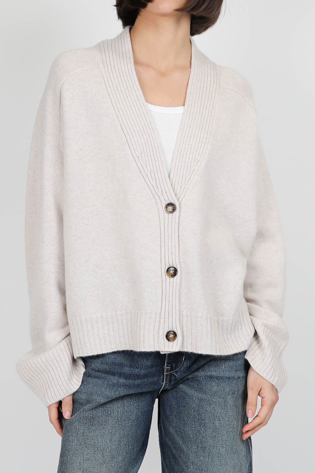 Kaia cardigan in Oat Melange