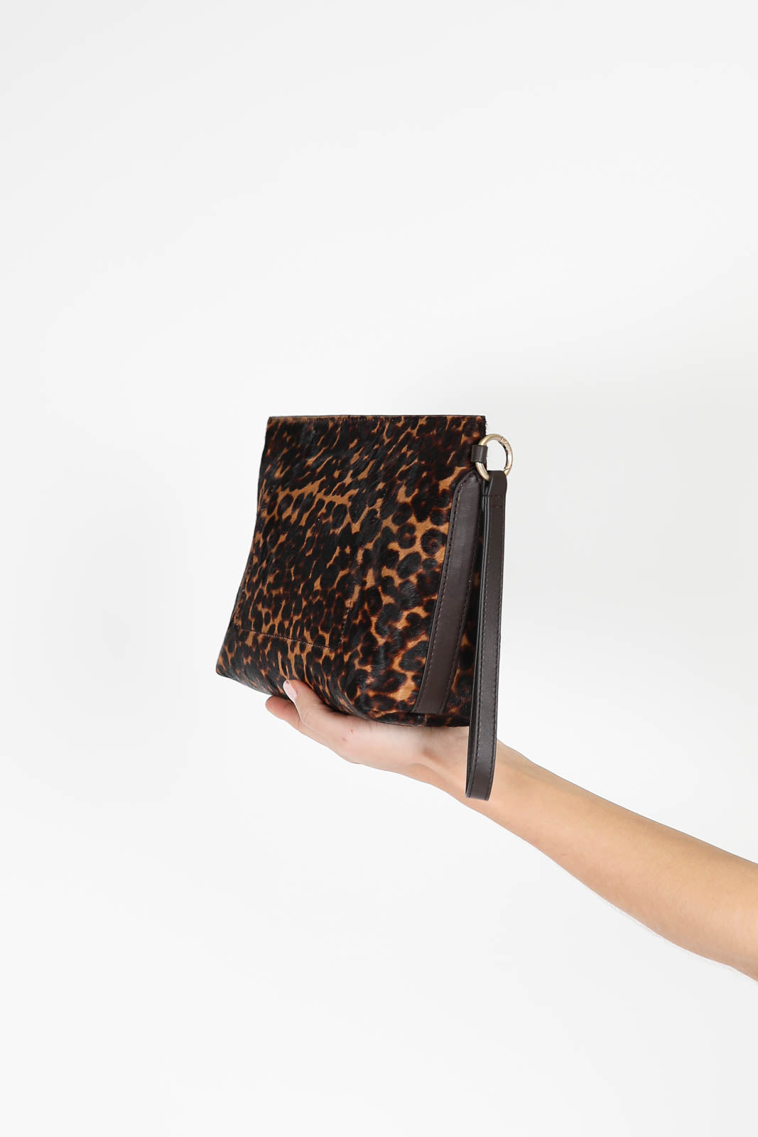 Bag Zipped clutch in fauve