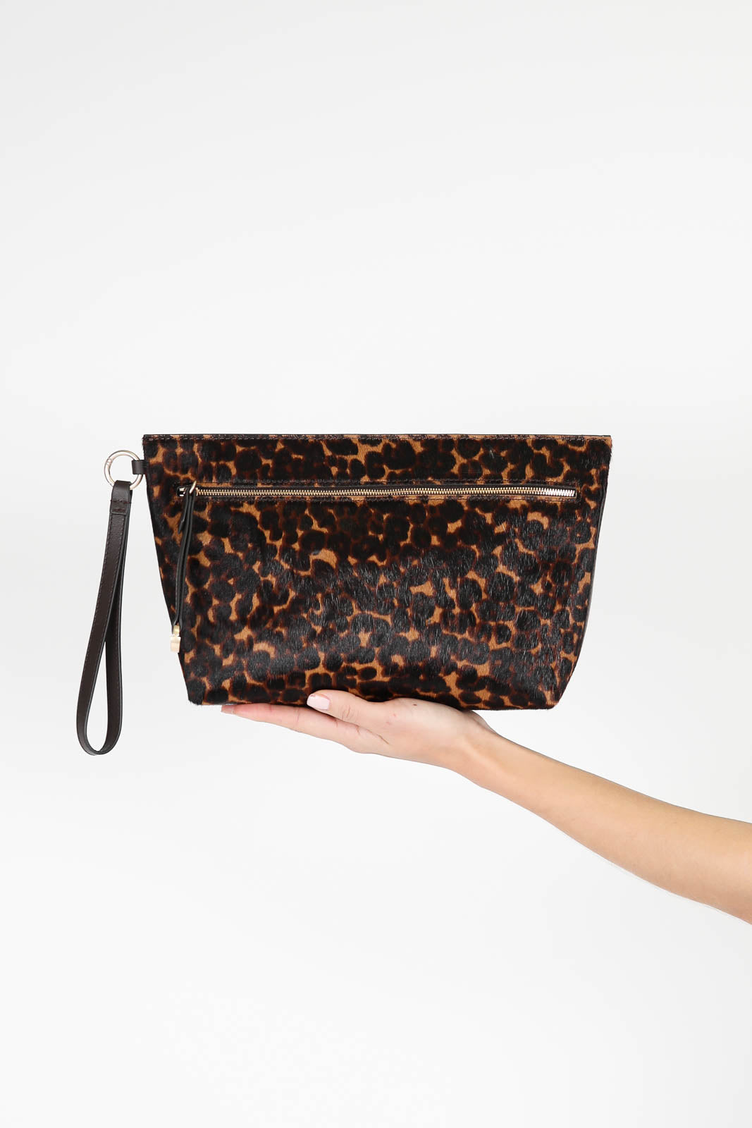 Bag Zipped clutch in fauve