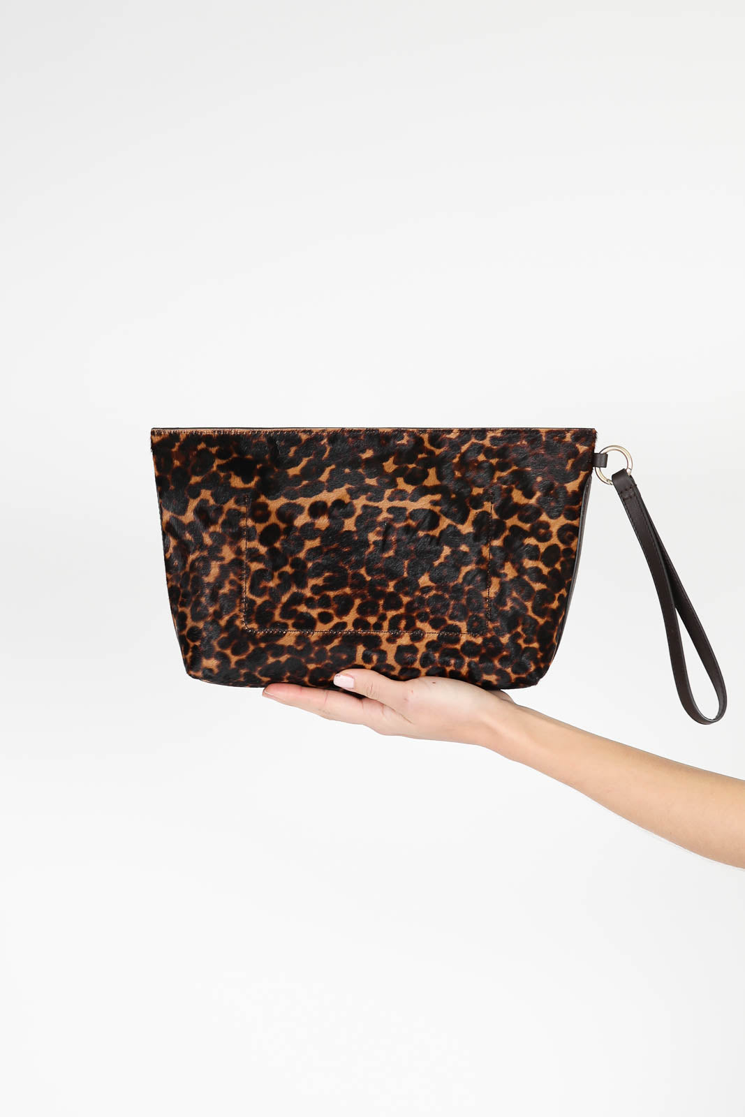 Bag Zipped clutch in fauve