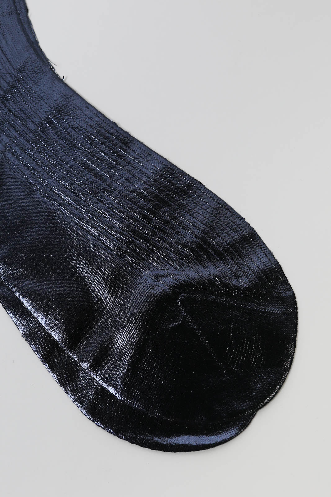 Socks One Ribbed Laminated in Navy