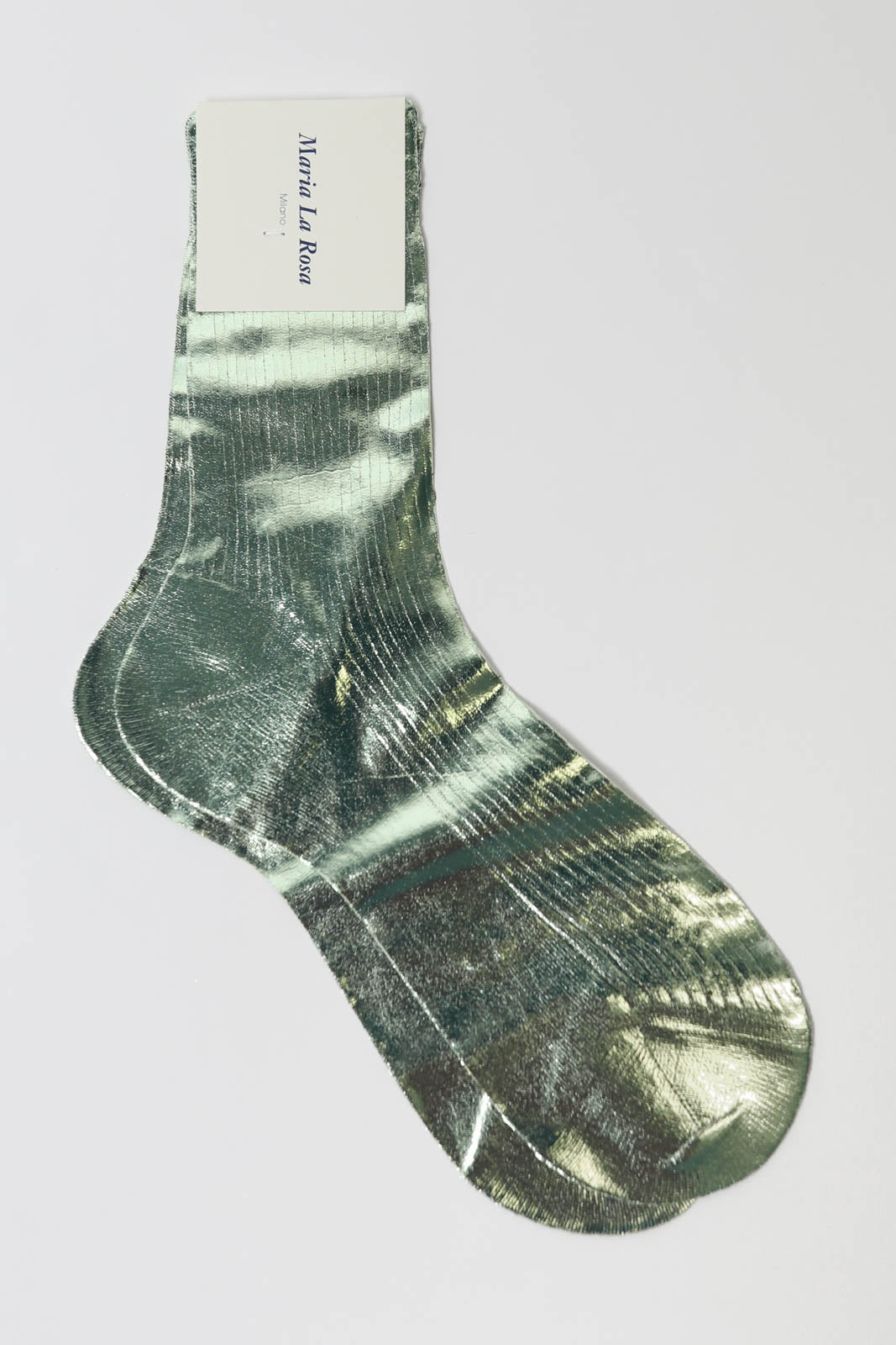 Socks One Ribbed Laminated in Verdino