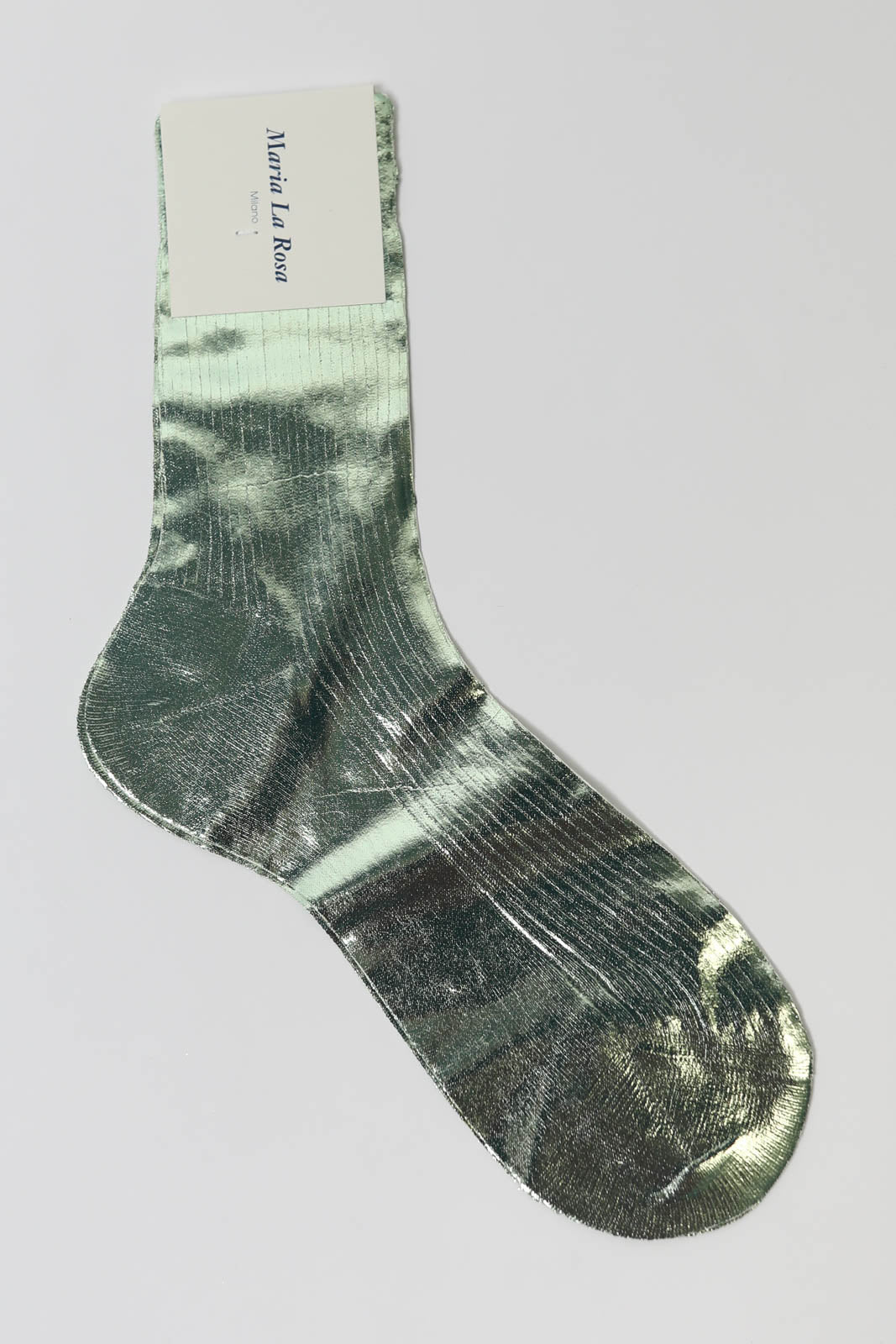 Socks One Ribbed Laminated in Verdino