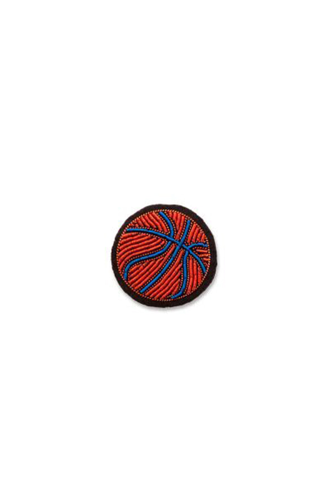 Basket ball brooch in red