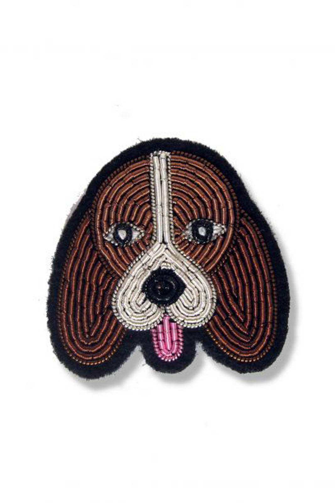 Beagle brooch in brown