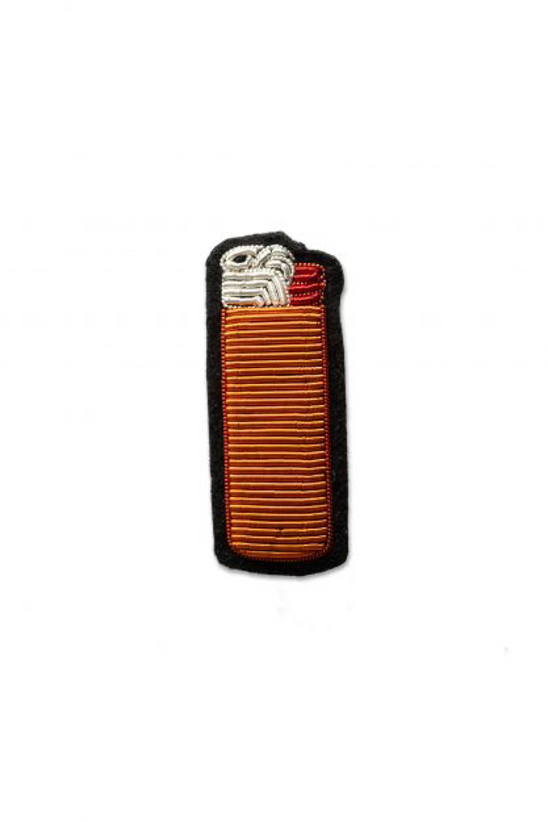 Brooch BIC lighter in orange/red