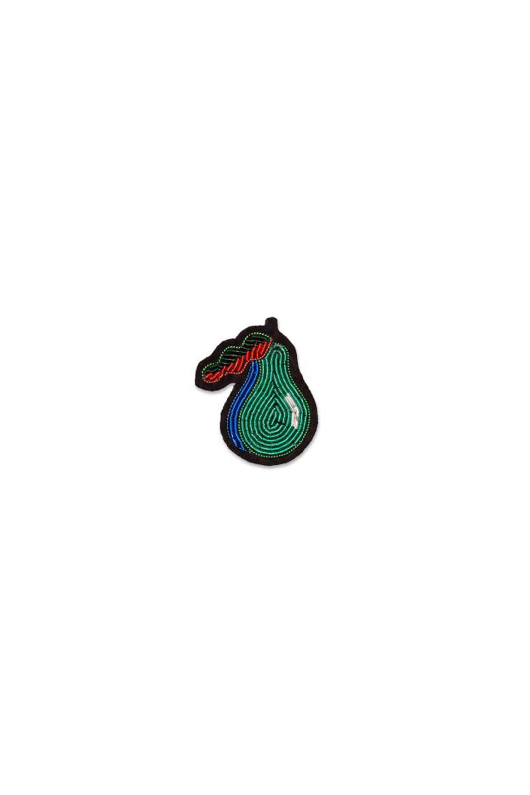 Pear brooch in green