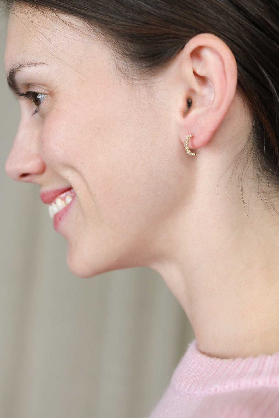 Ava earring in diamond