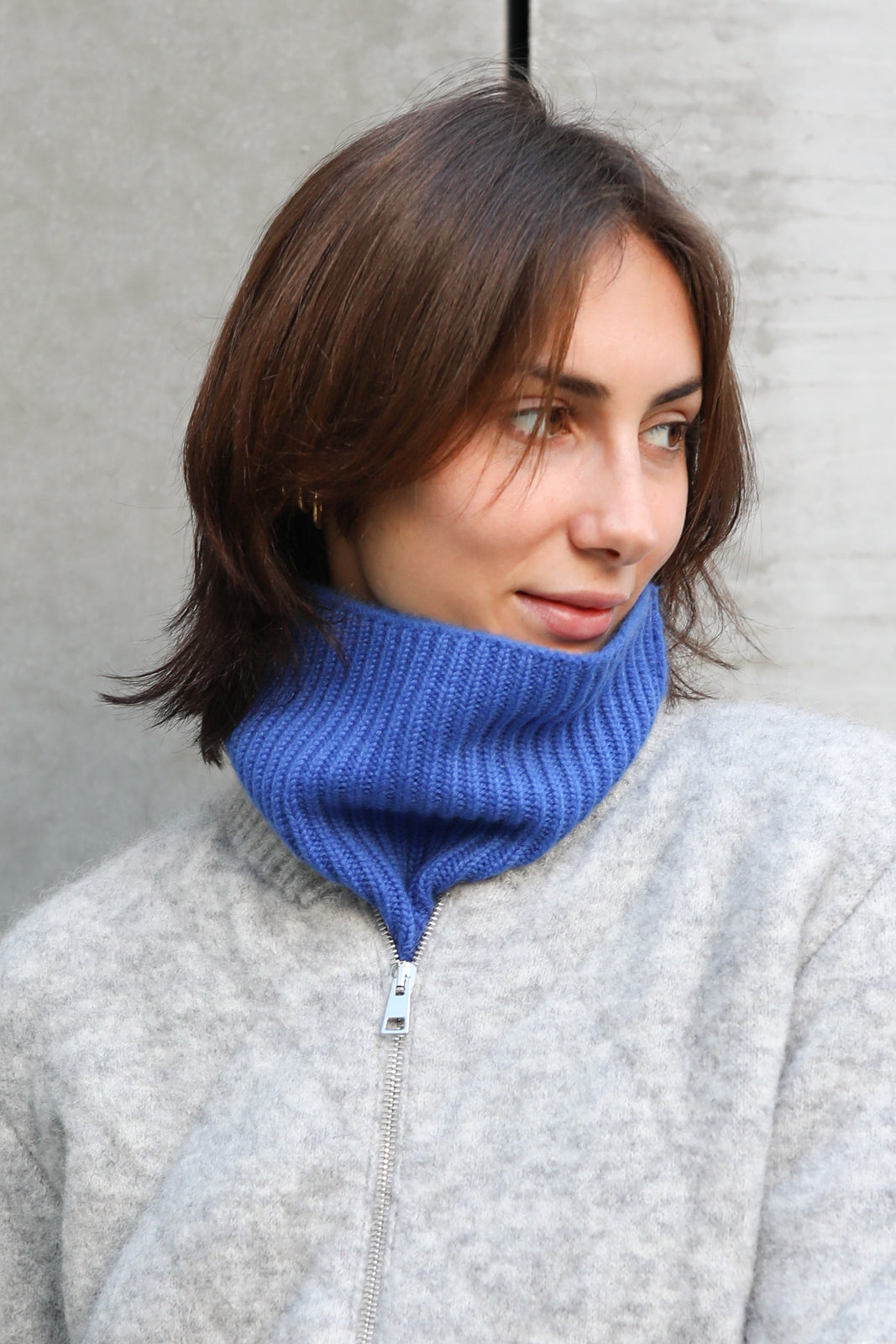 Scarf collar in blue