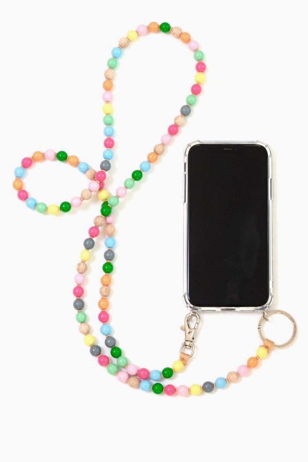 Cell phone chain in pastel mix