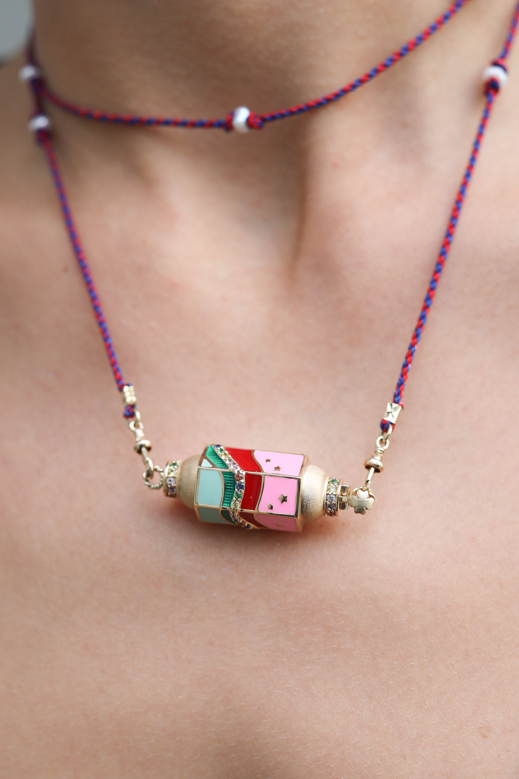 Necklace Waterfall Rainbow Multi