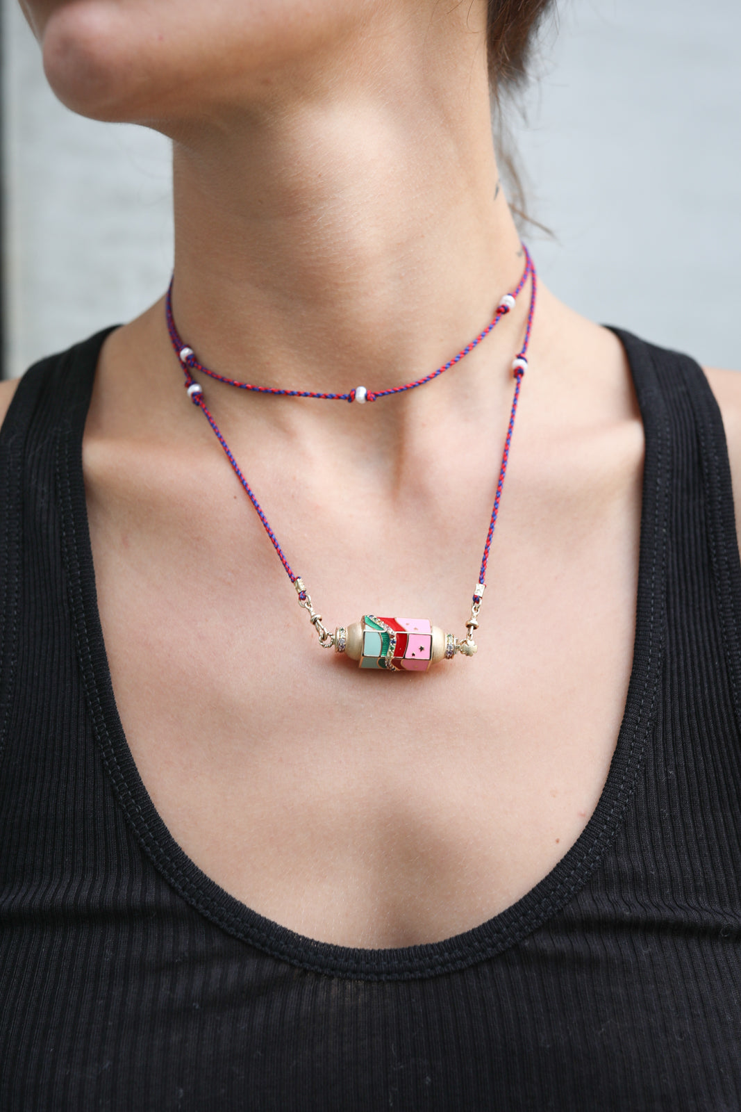 Necklace Waterfall Rainbow Multi