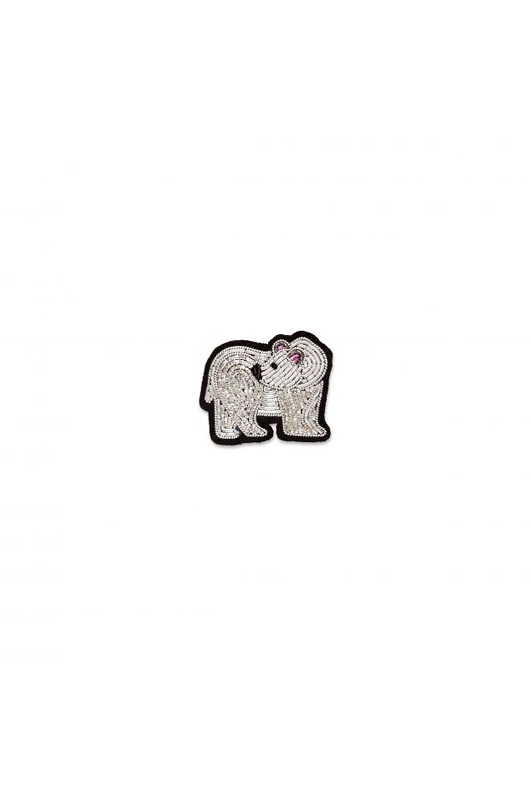 Polar bear brooch in silver