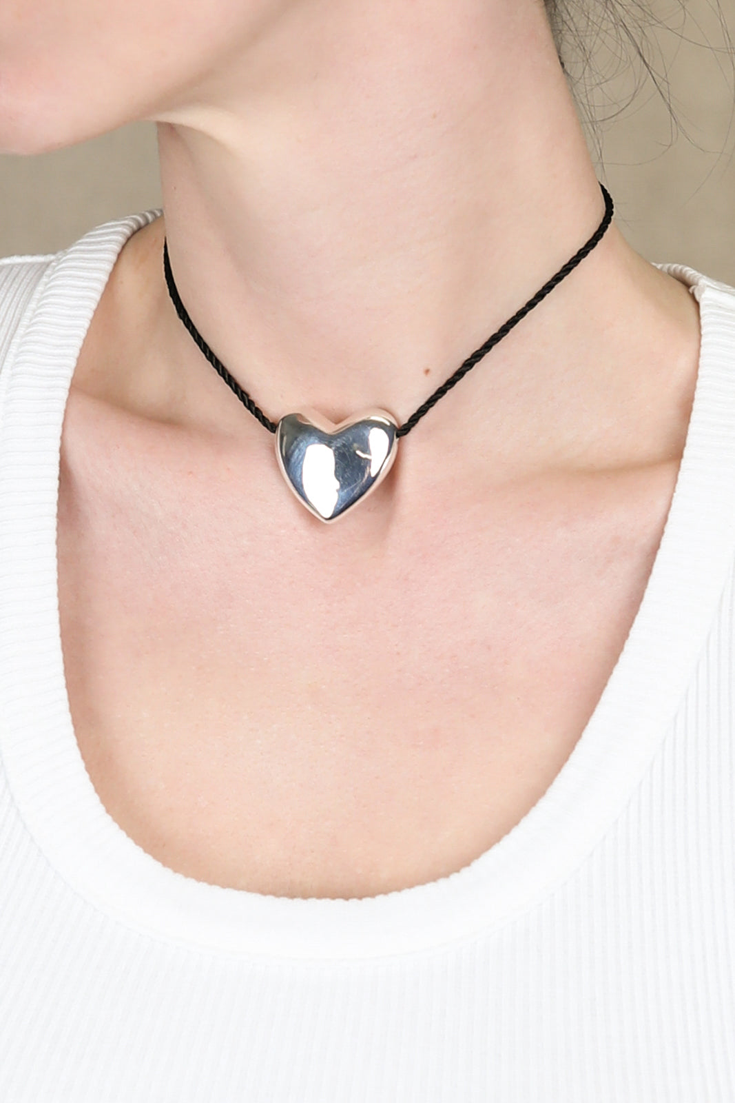 Heart necklace in silver