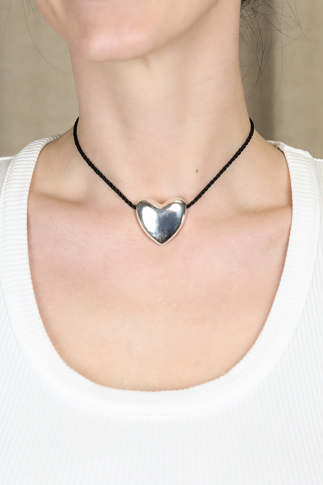 Heart necklace in silver