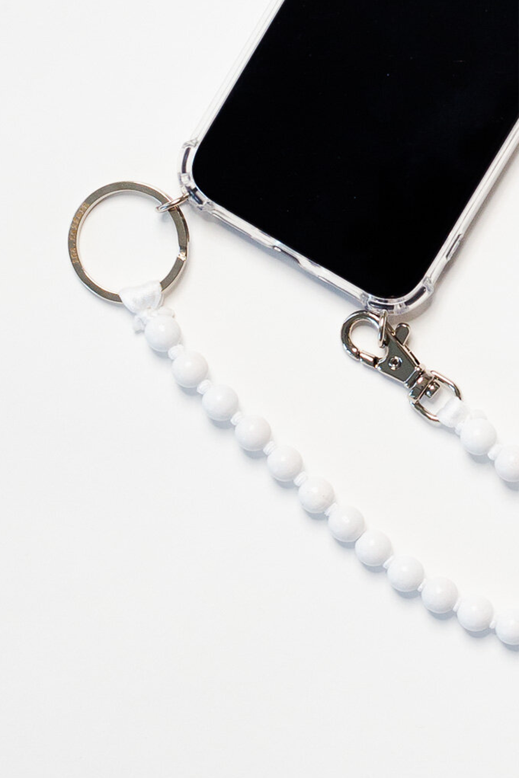 Cell phone chain in white