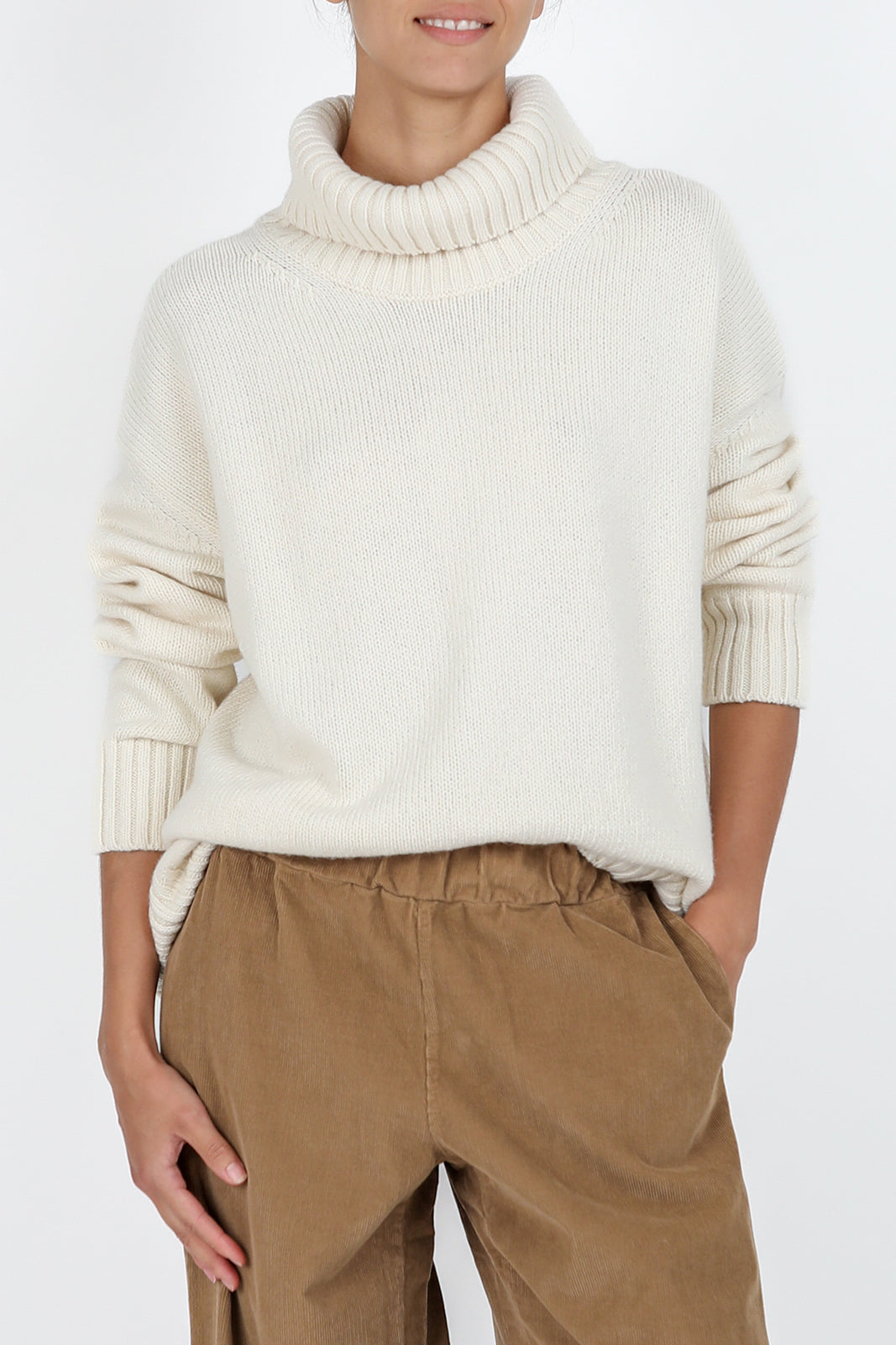 Pullover Fungo Knitwear en blanc d'hiver