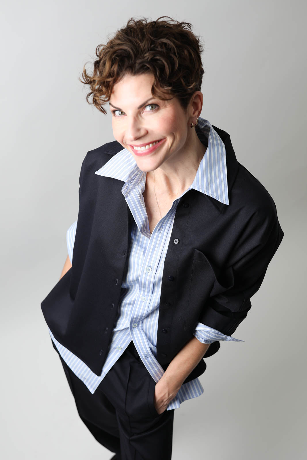 Vestibule Garderobe, chemisier Classic en bleu