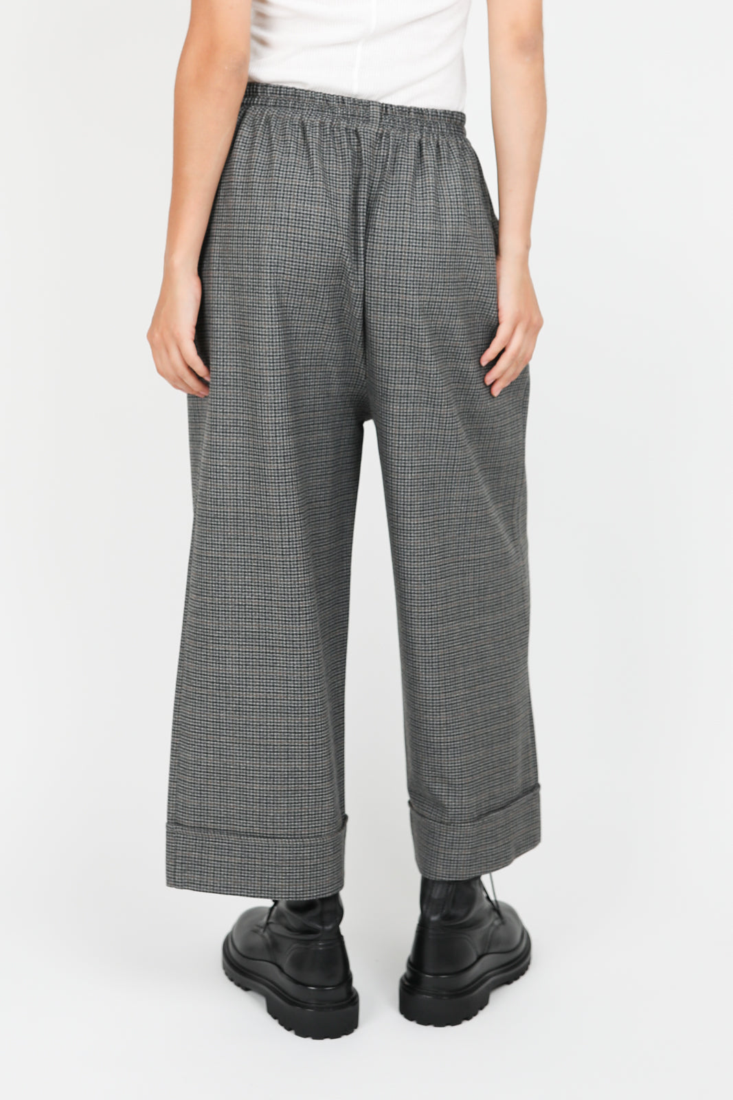 Pantalon Bernd à carreaux gris Boria