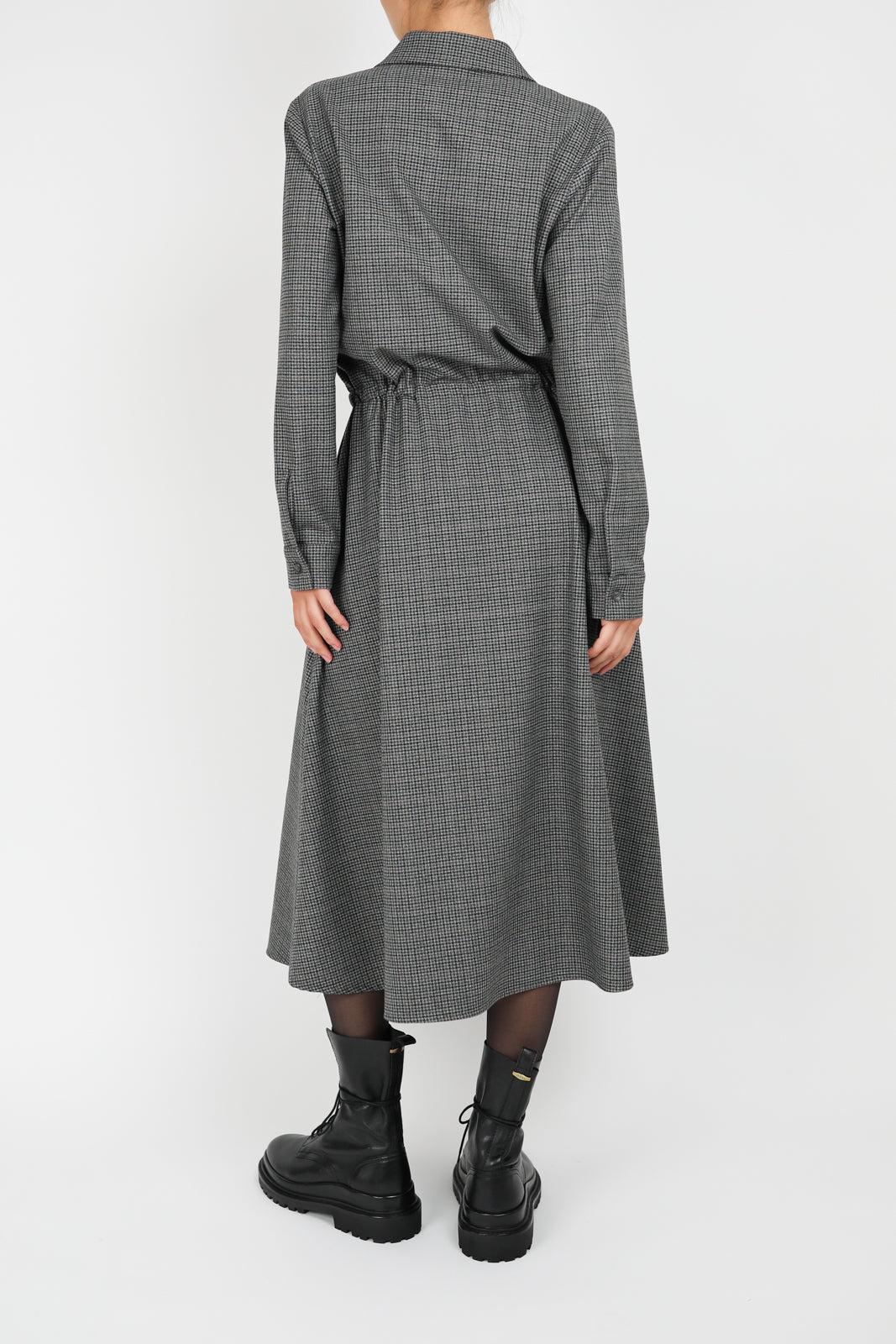 Robe Olga à carreaux Boria gris