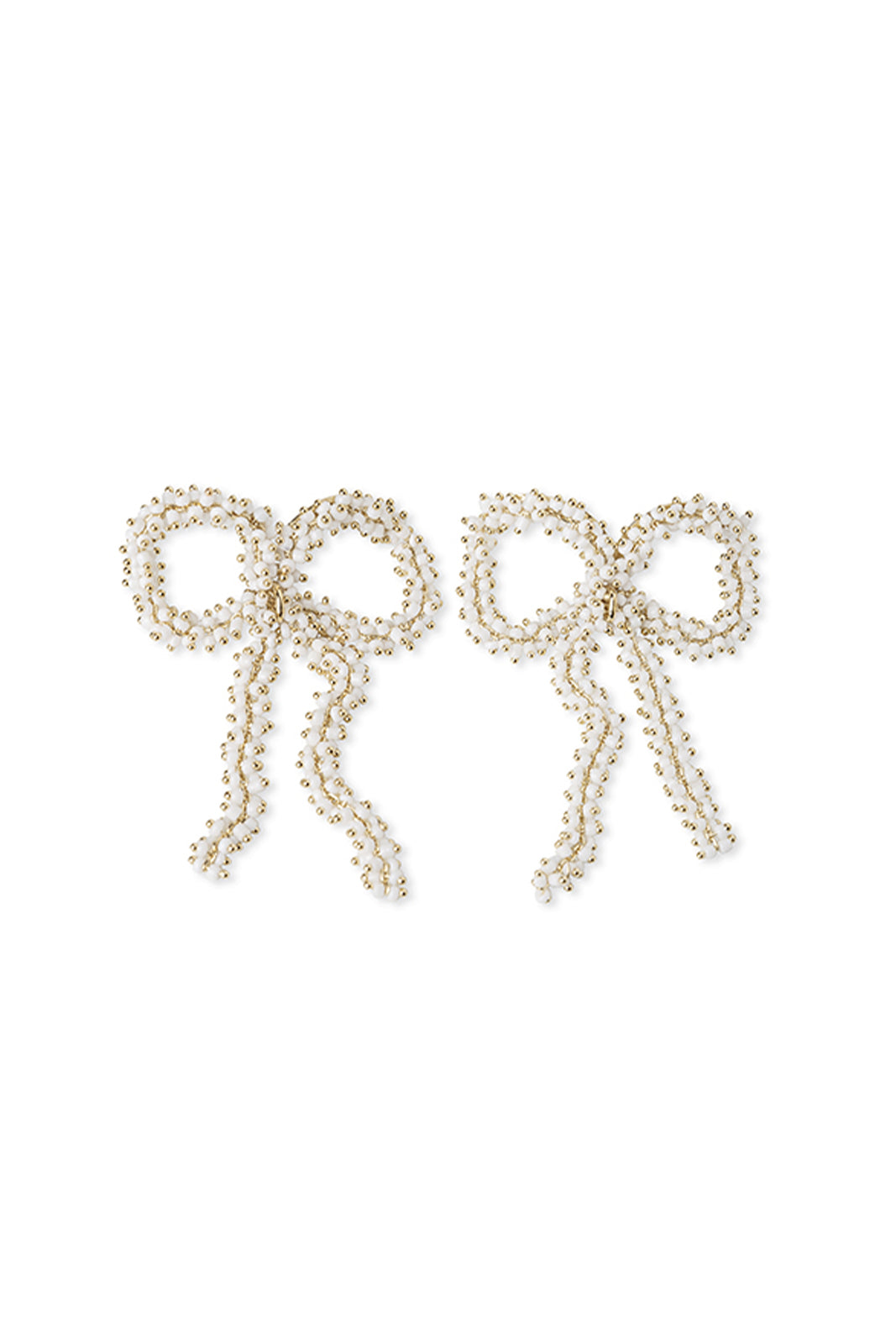 Boucles d'oreilles Bow en blanc