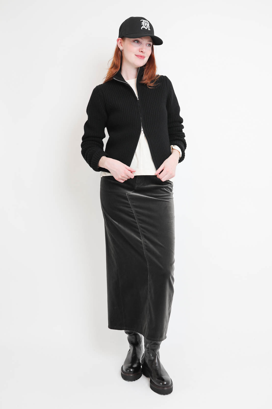 6397, Cardigan col haut noir