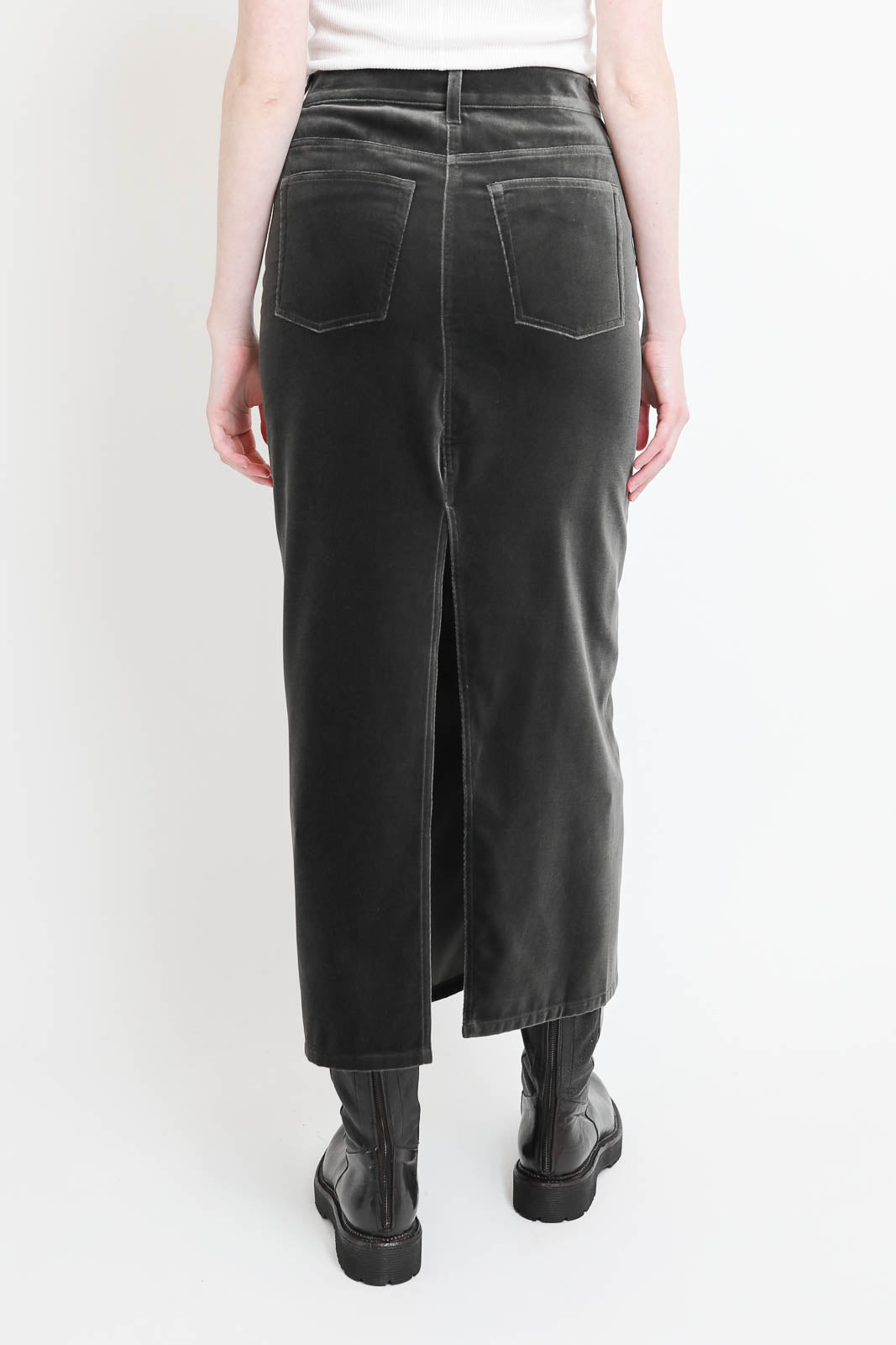 6397, Jupe en velours mercurisé