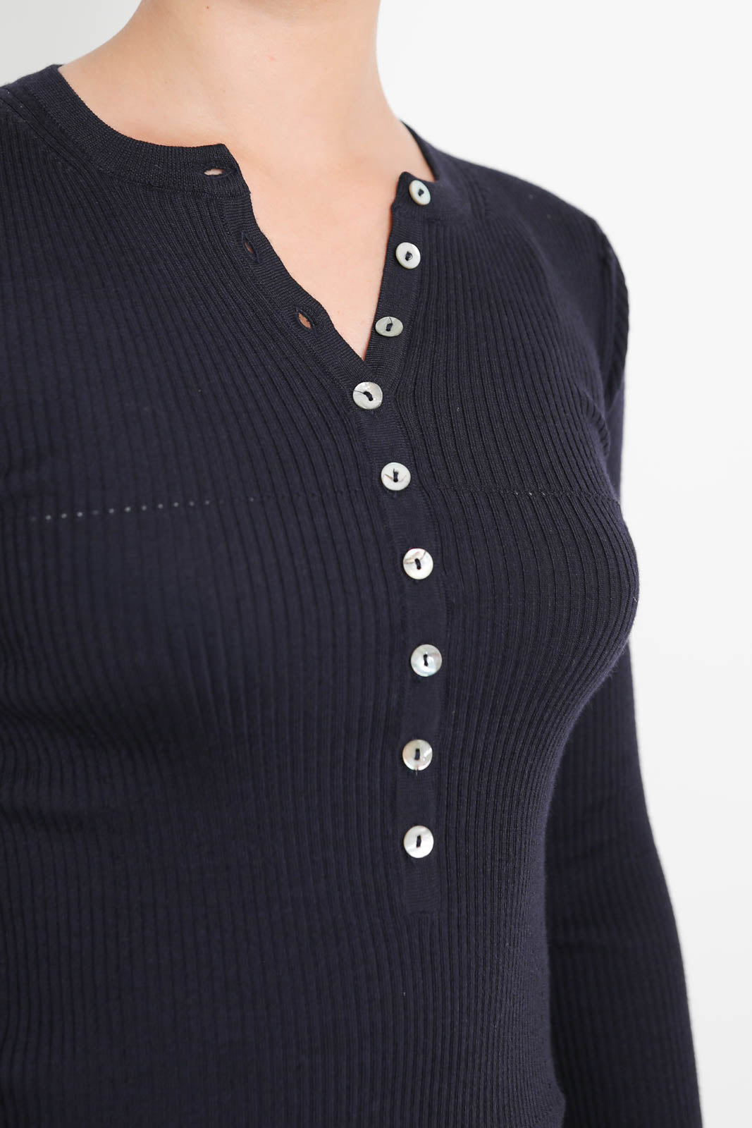 Nackyié, chemise à manches longues Insider en bleu marine