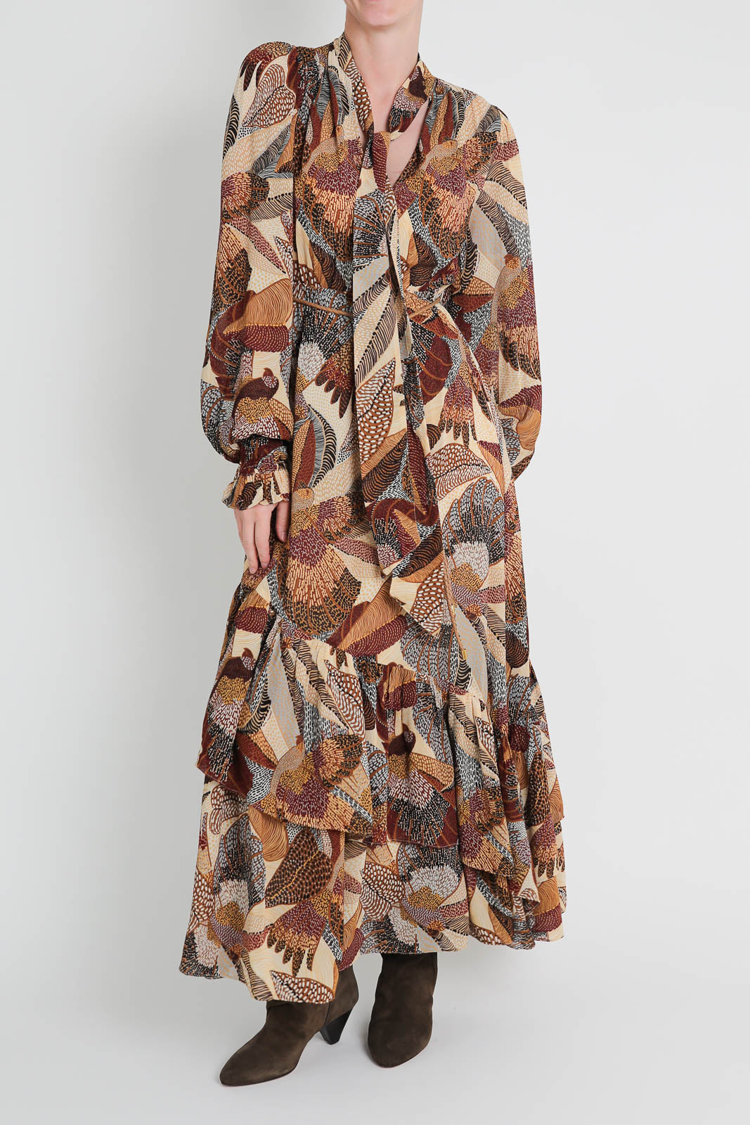 Farm Rio, robe Dotted Macaws in Cream