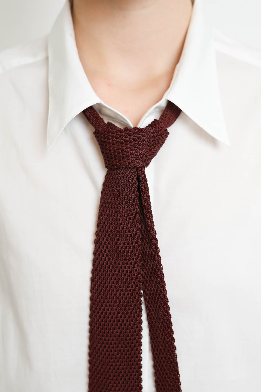 Forte-Forte, cravate en viscose en bordeaux