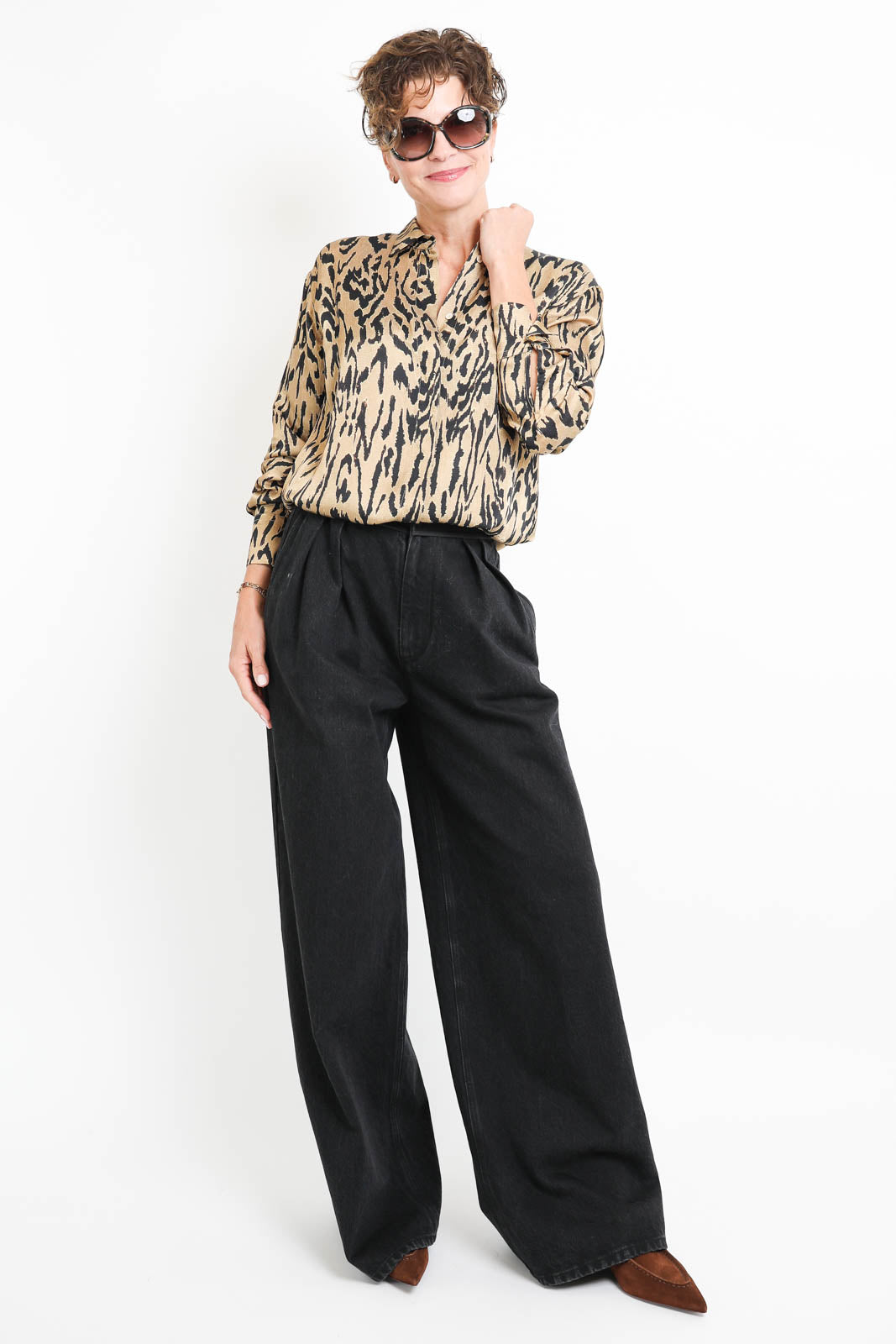 Forte-Forte, Blouse Moiree Satin in Honey