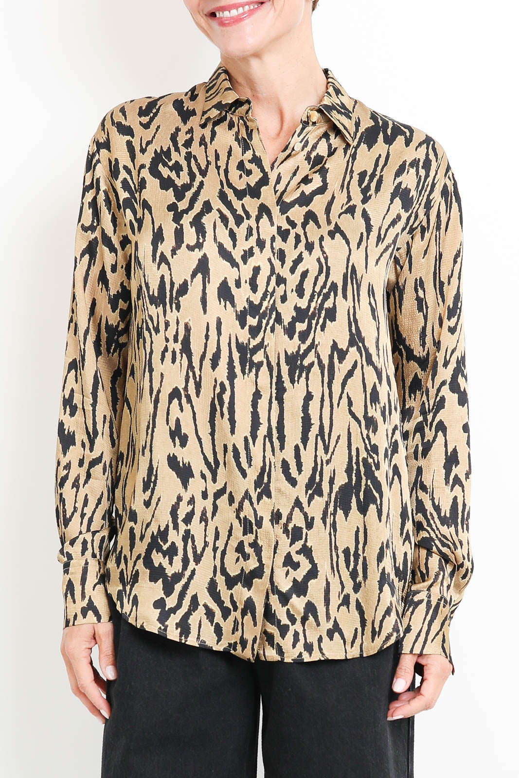 Forte-Forte, Blouse Moiree Satin in Honey