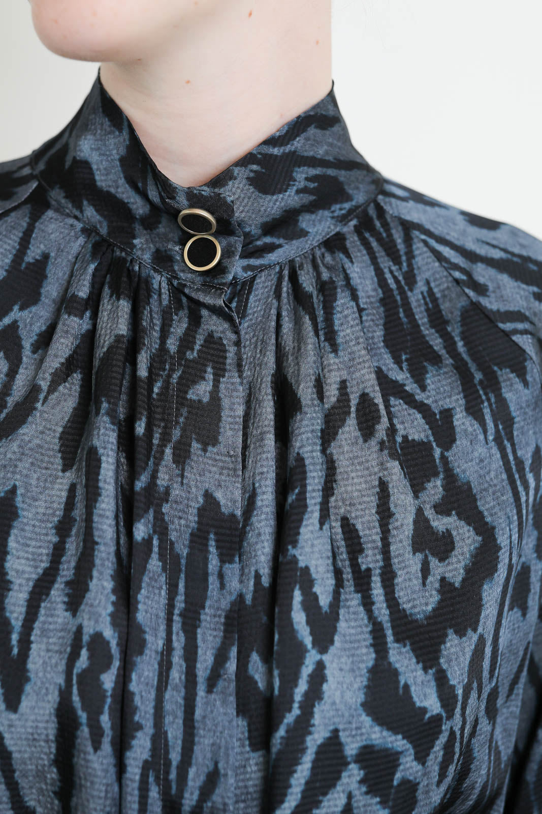 Forte-Forte, robe Moiree Satin in Stone