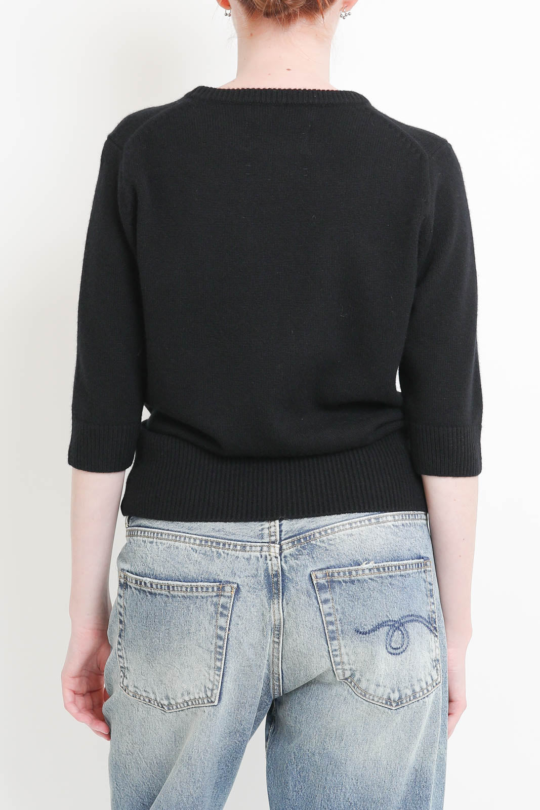 Extreme Cashmere, Pullover à manches courtes Well Lamb in Raven