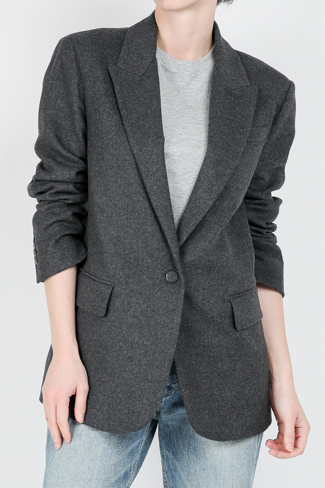 Blazer en laine anthracite