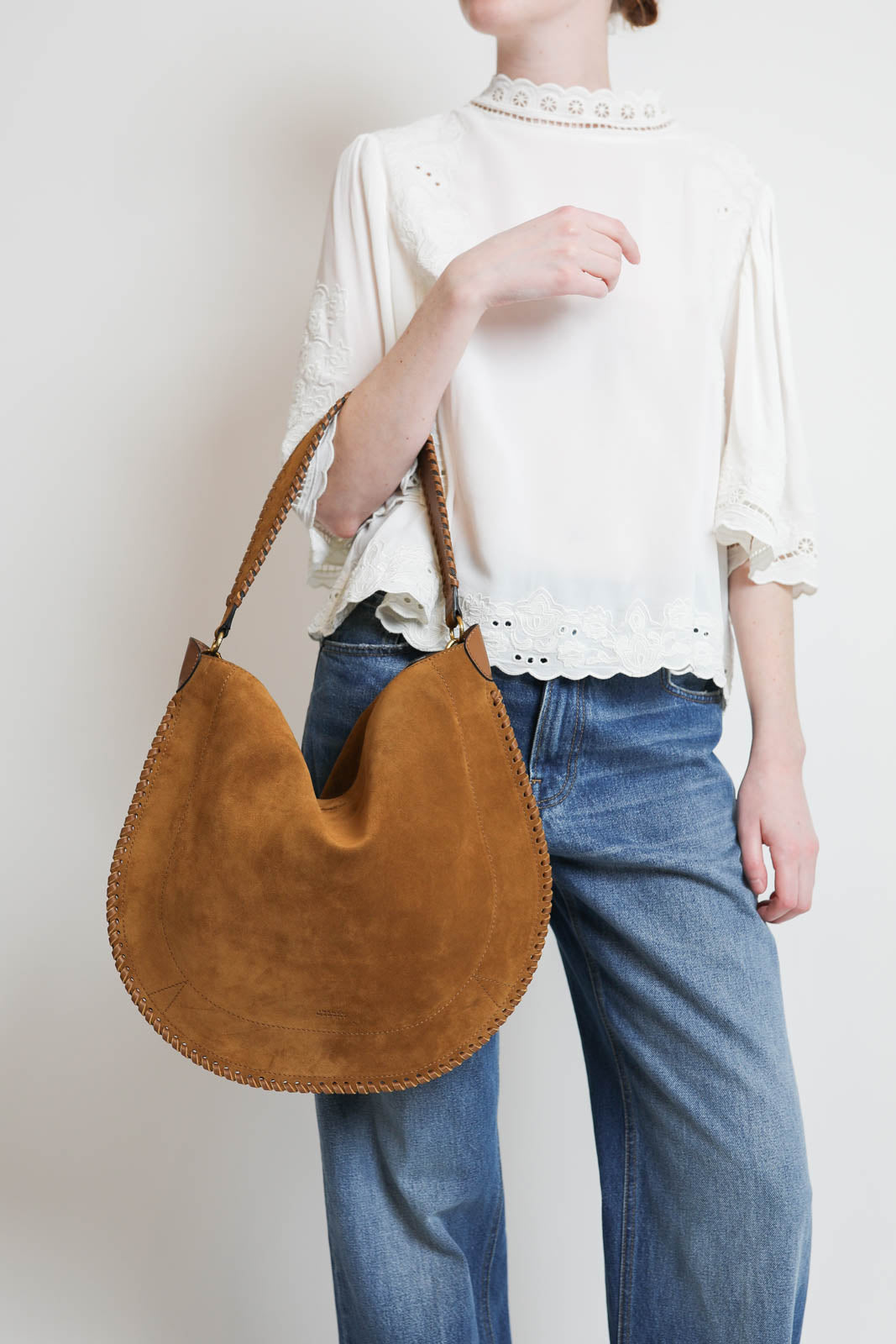 Isabel Marant, sac Oskan Hobo Soft couleur cognac