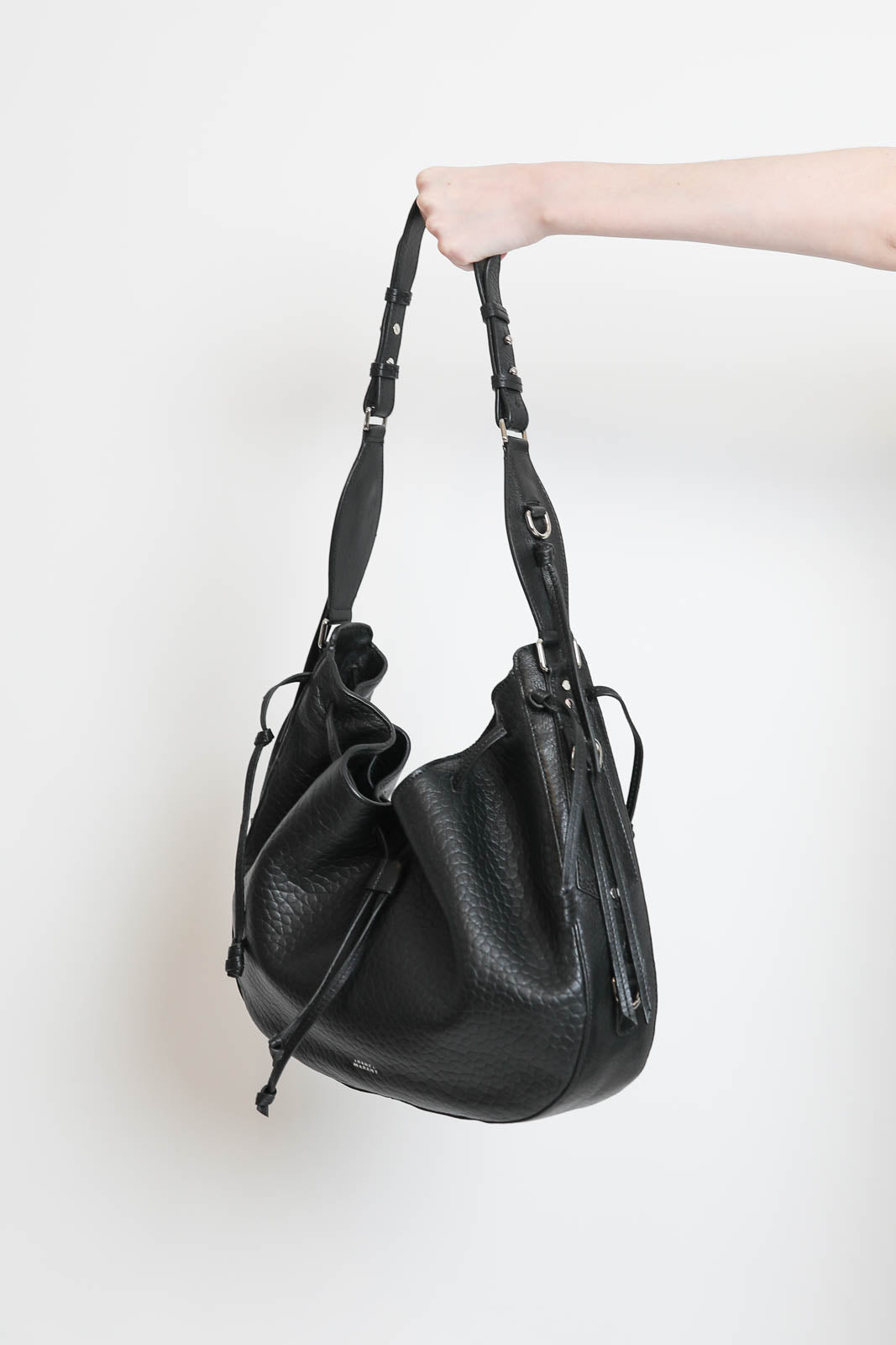 Isabel Marant, sac Bolton Hobo noir/argent