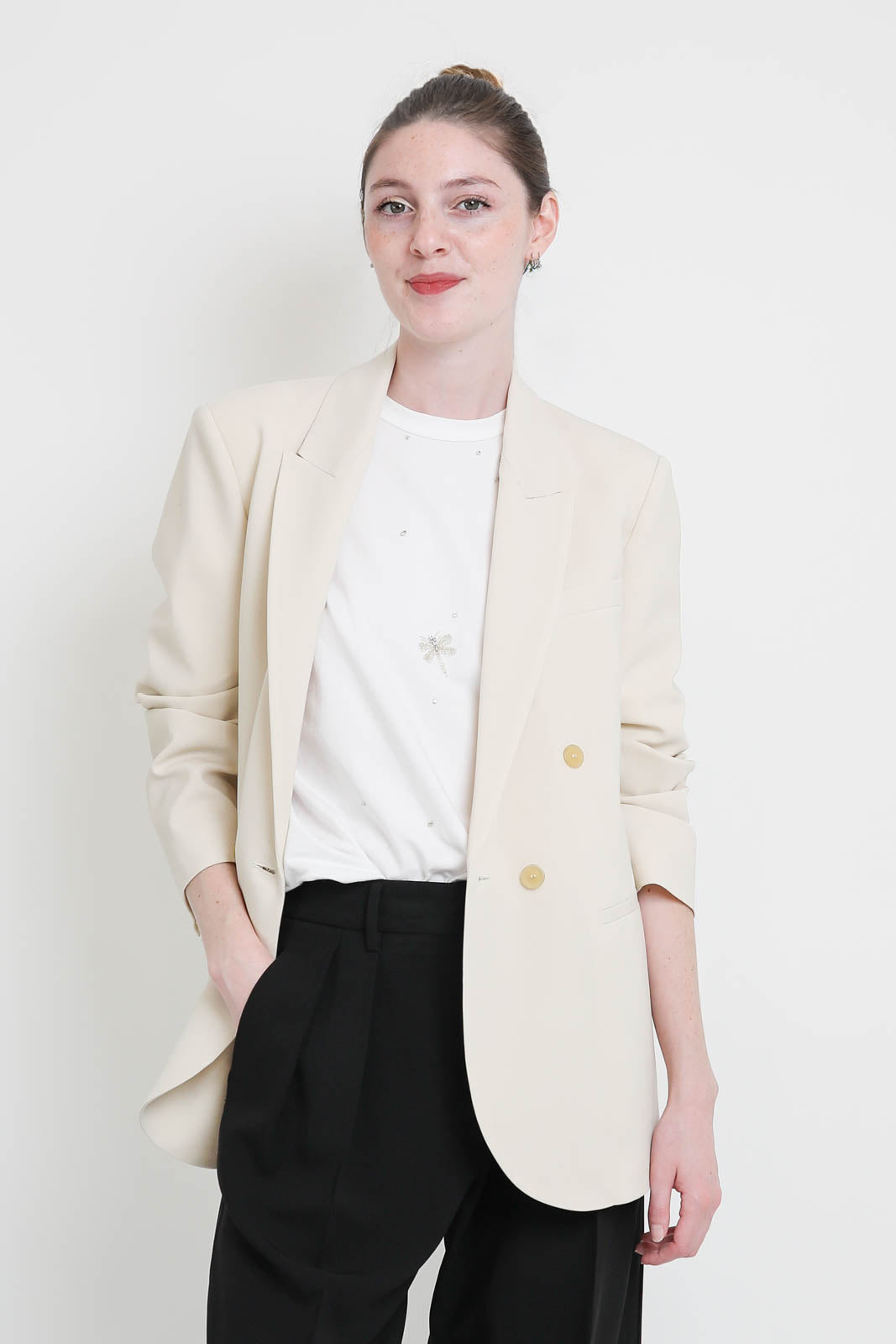 Blazer en laine à Borotalco