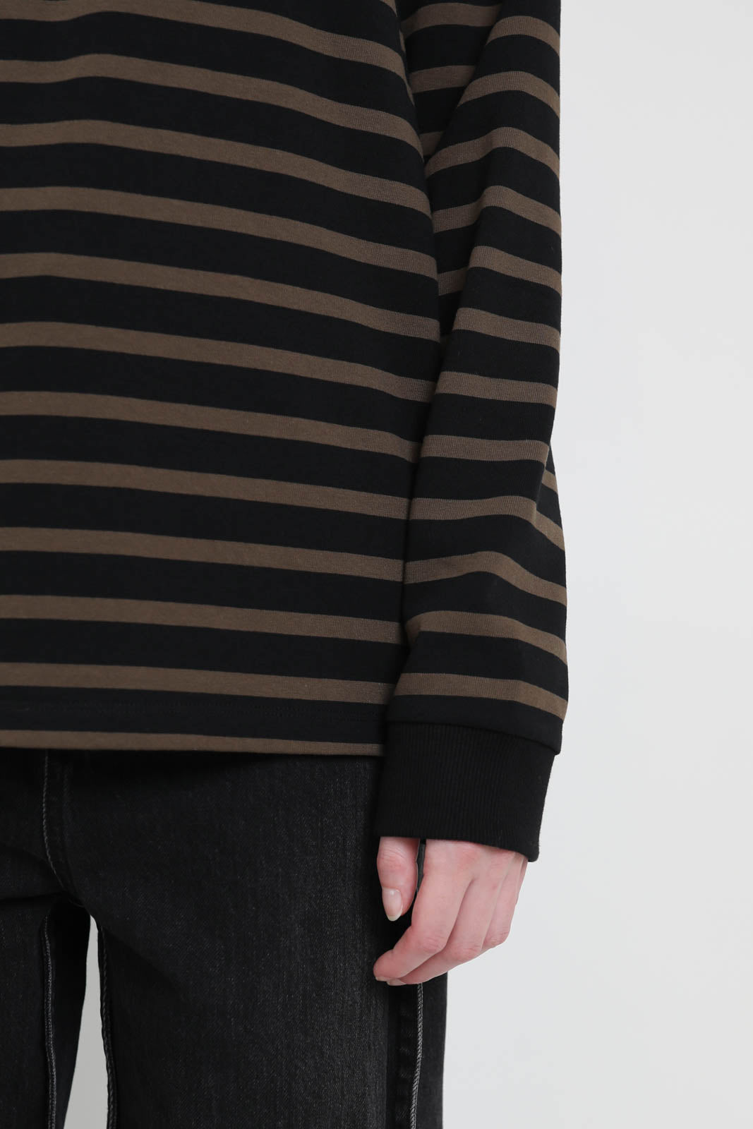 T-shirt manches longues Perfect Crewneck in Brown Multi