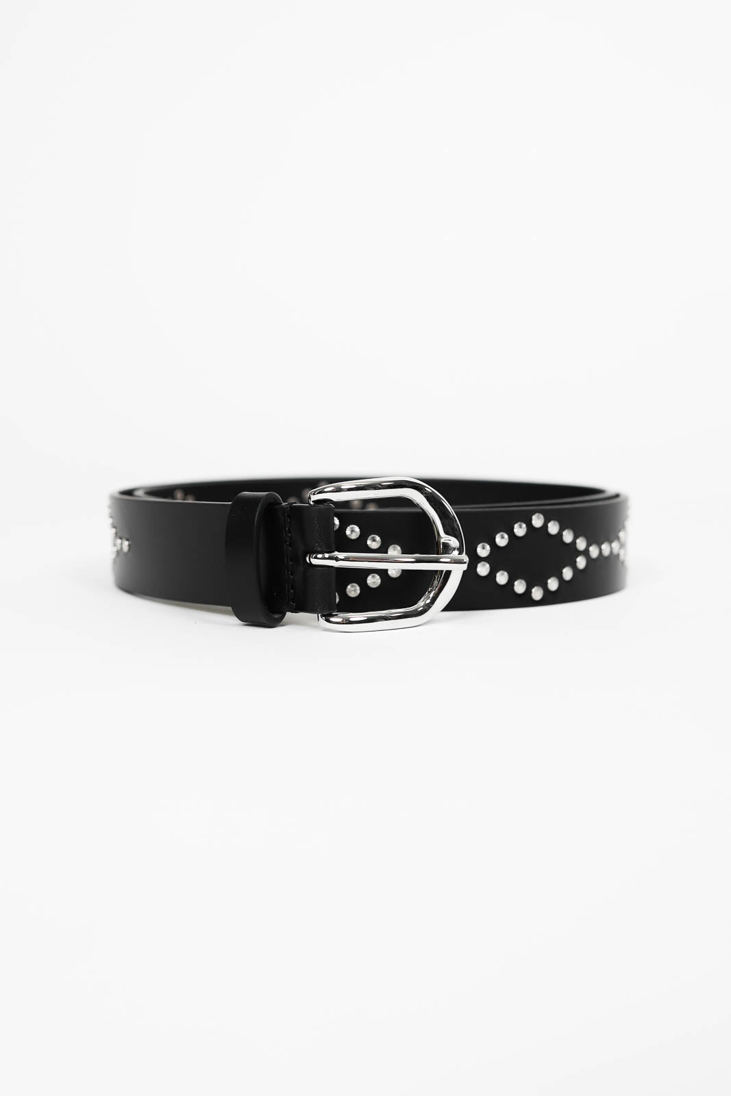 Ceinture Liliana en noir/argent