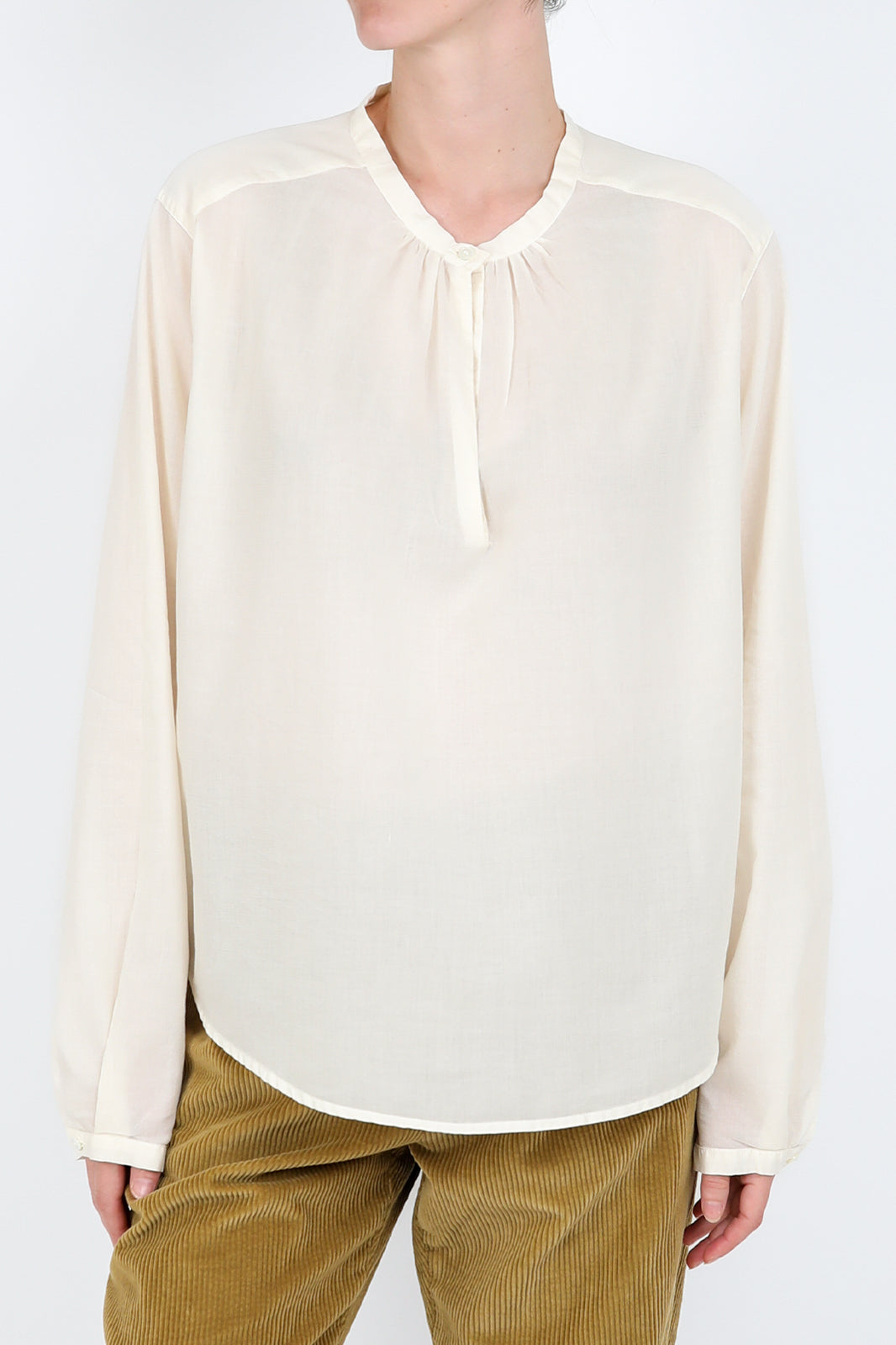 Blouse en coton crème