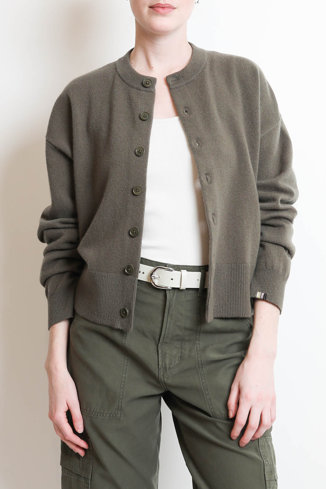 Extreme Cashmere, Cardigan Chou in Army