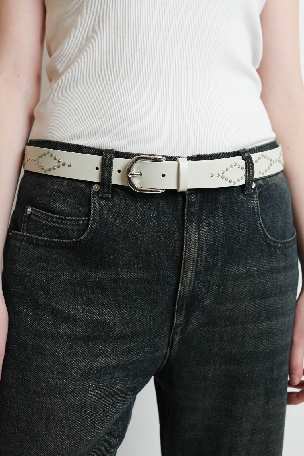 Isabel Marant, ceinture Liliana dans Chalk/Silver