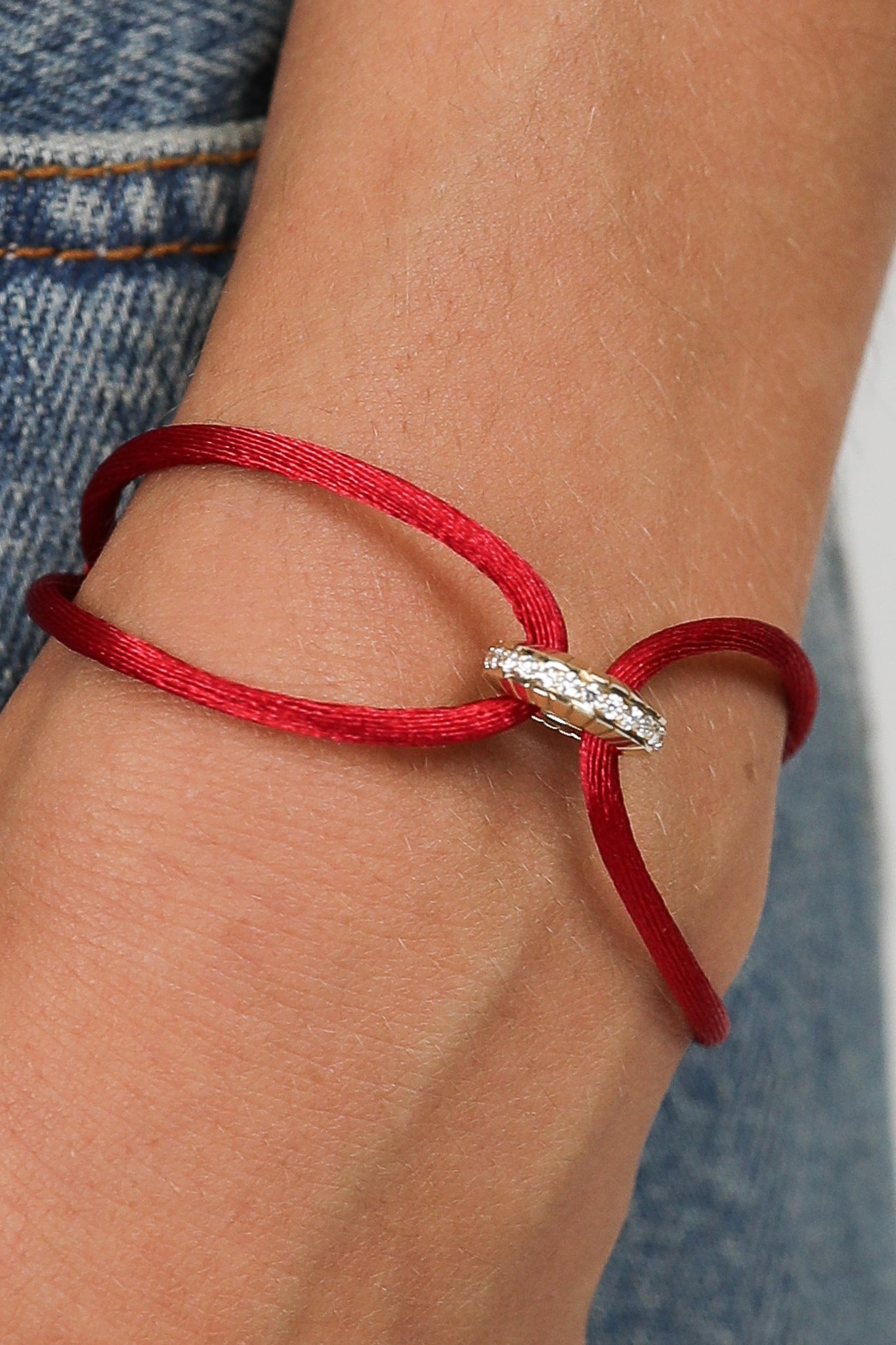 Bracelet Eternity Summer en rouge/or