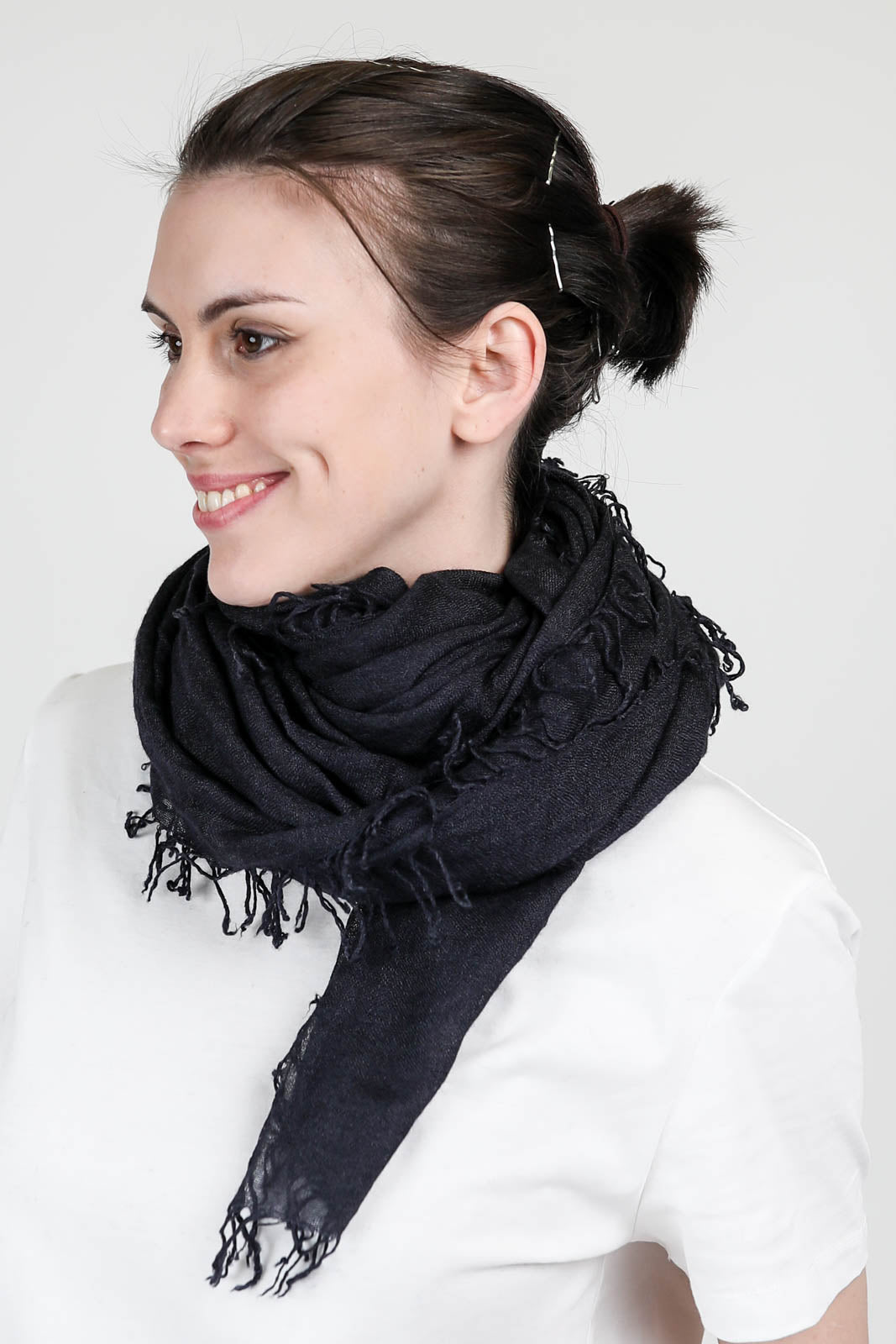 Foulard Enrica en bleu marine