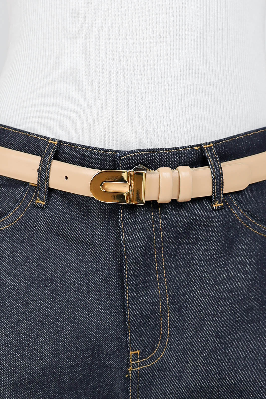 Ceinture Logo Signature en tan