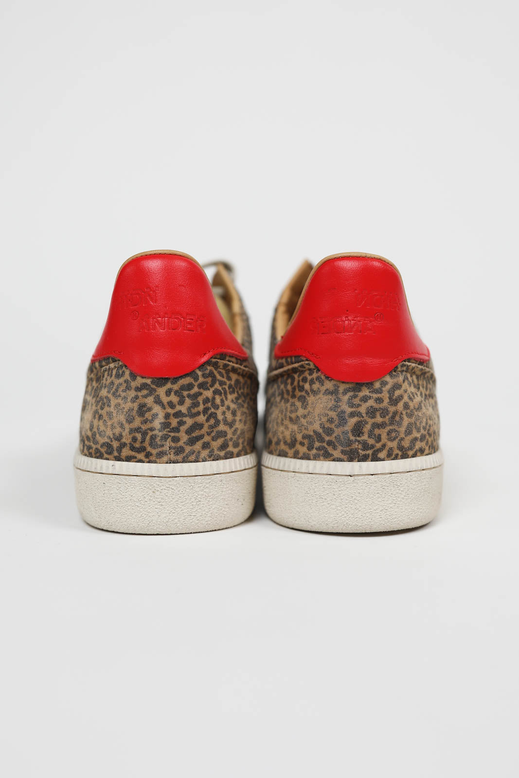 Baskets Mega T en marron cheetah/rouge