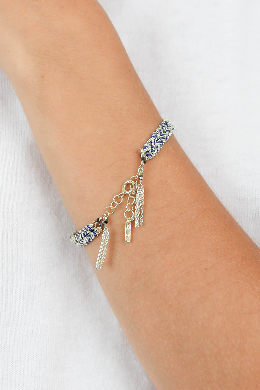 Bracelet N° 183 en or/navy