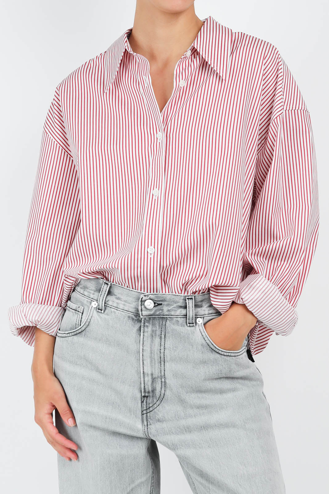 Blouse Viola en rouge/blanc