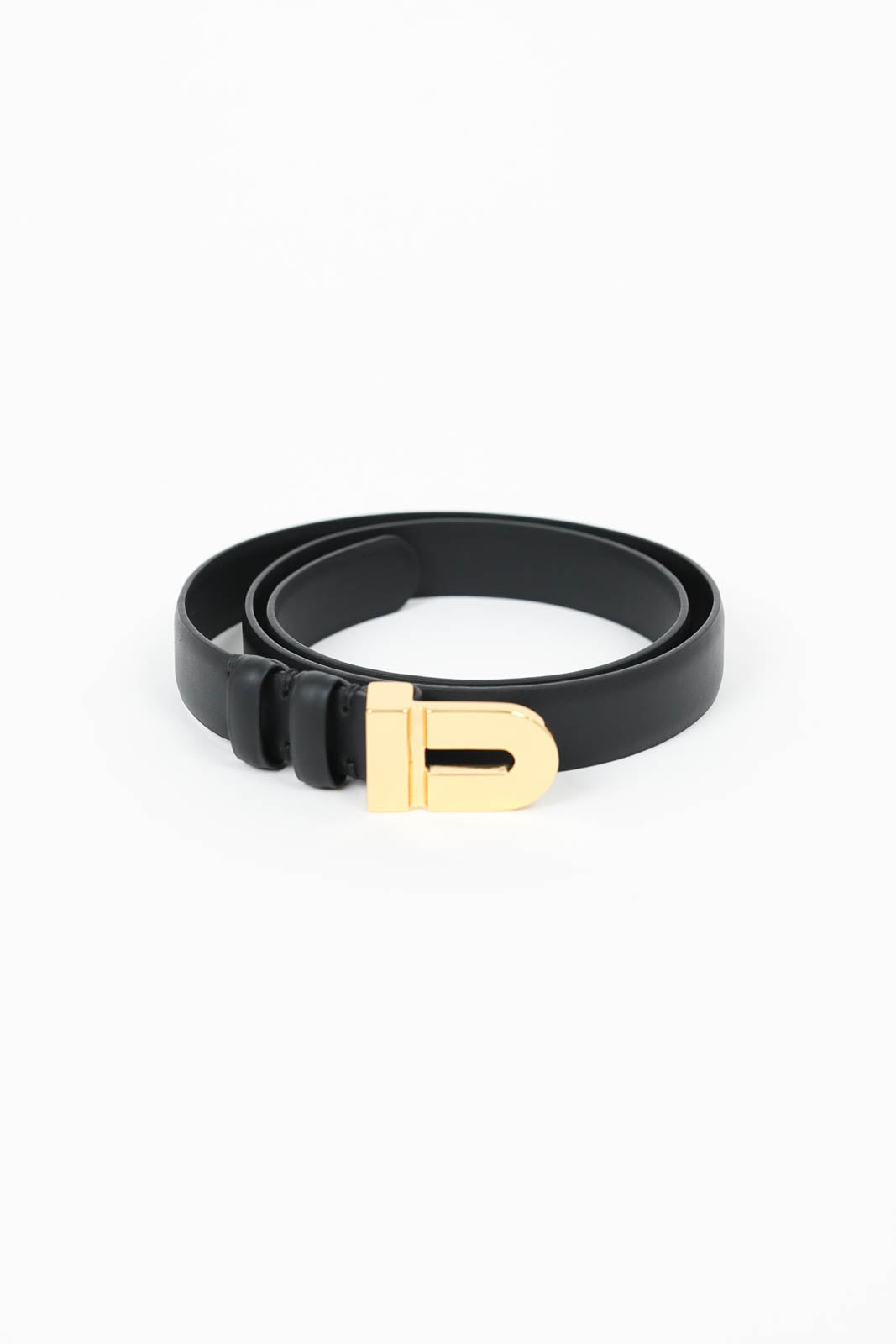 Ceinture Logo Signature en noir/or